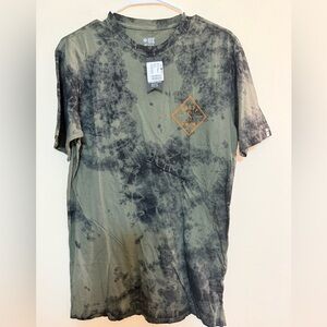 Salty Crew Men's Short Sleeve Tie-Dye Tee - Black and Tan
